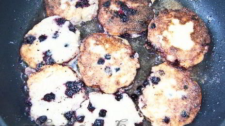 чернично-лимонные сырники