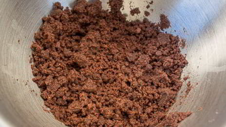 шоколадный творожник с малиной