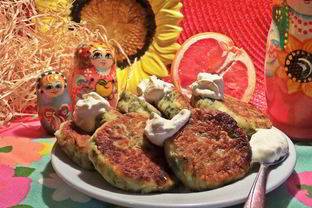 Сырники со шпинатом и кунжутом