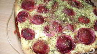 Творожник с клубникой