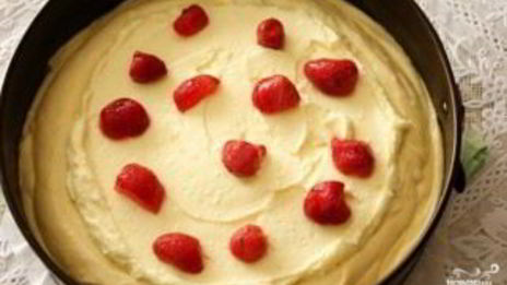 творожный пирог с бисквитным тестом