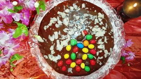 бисквитный торт с арахисовым кремом