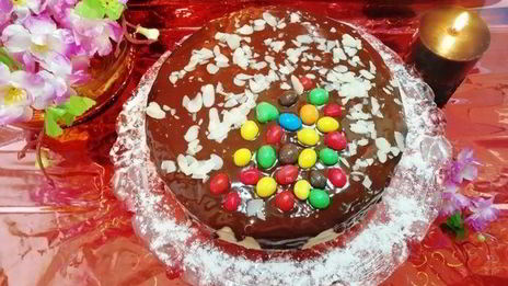 бисквитный торт с арахисовым кремом