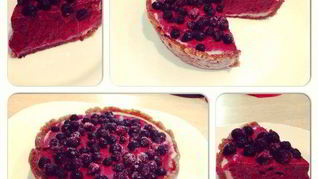 Черничный сырой торт