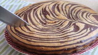 Корж для шоколадного торта Зебра