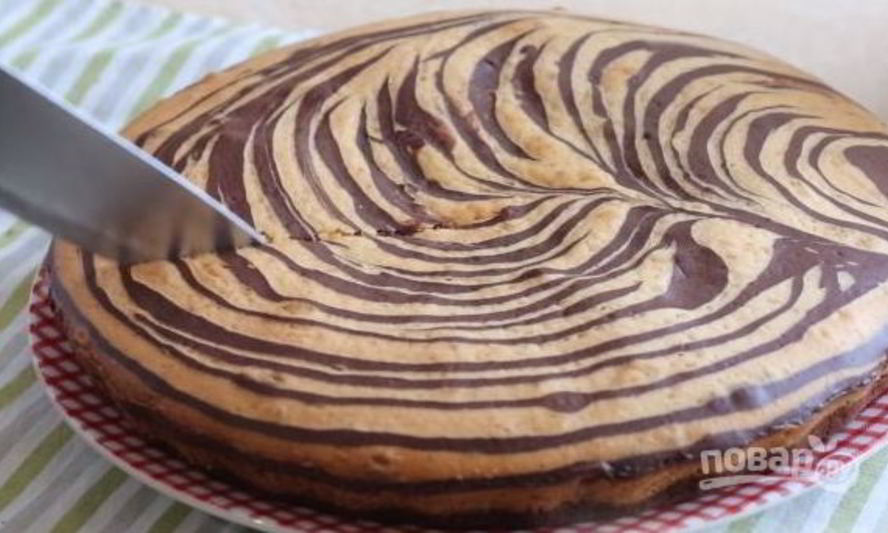 Рецепт коржа для шоколадного торта зебра