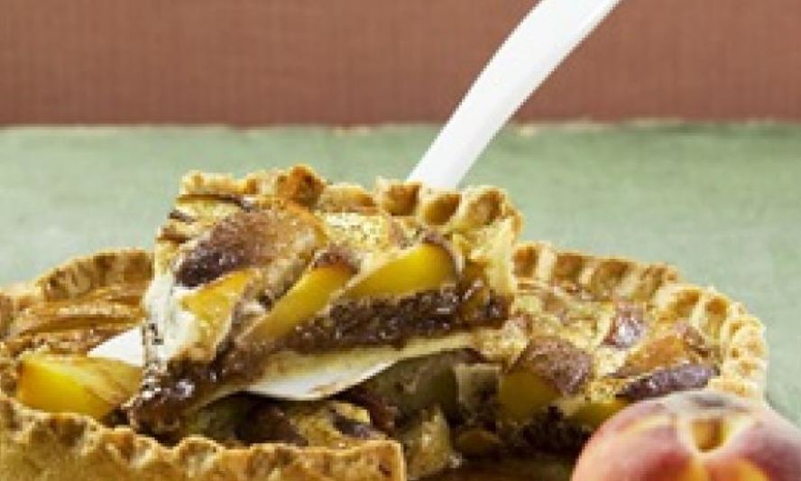 Рецепт персикового торта с шоколадной начинкой