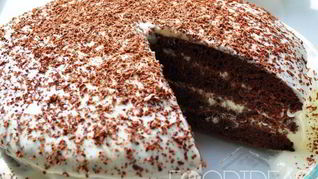 Шоколадный торт со сметанным кремом