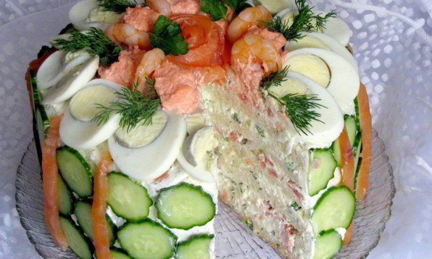 Рецепт скандинавского закусочного торта