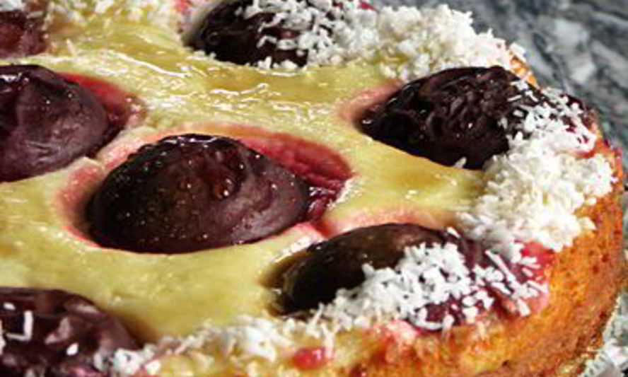 Рецепт сырного торта со сливой