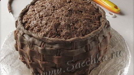 торт корзинка