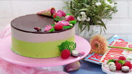 торт птичье молоко малина-фисташка-роза