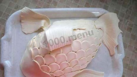 торт рыба из мастики