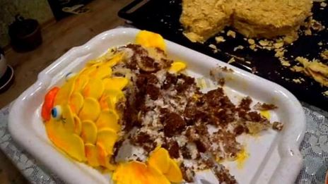 торт рыба из мастики