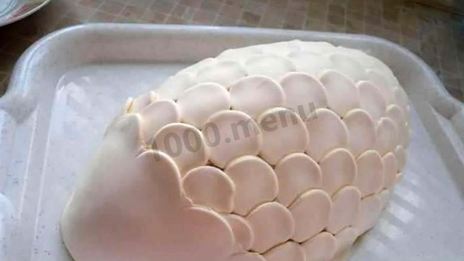 торт рыба из мастики