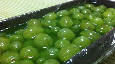 торт-желе с виноградом