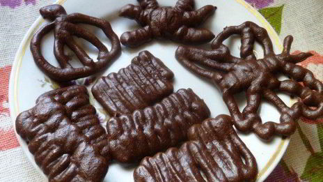 тыквенный бисквит паутинка