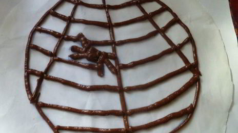 тыквенный бисквит паутинка