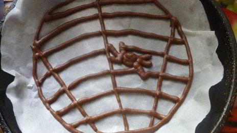 тыквенный бисквит паутинка