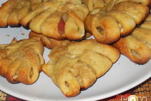 Творожные конвертики с яблоками