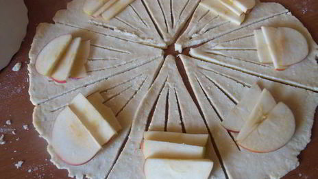 творожные конвертики с яблоками