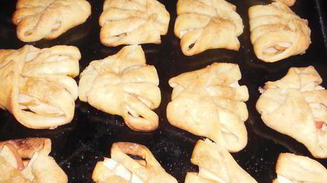 творожные конвертики с яблоками