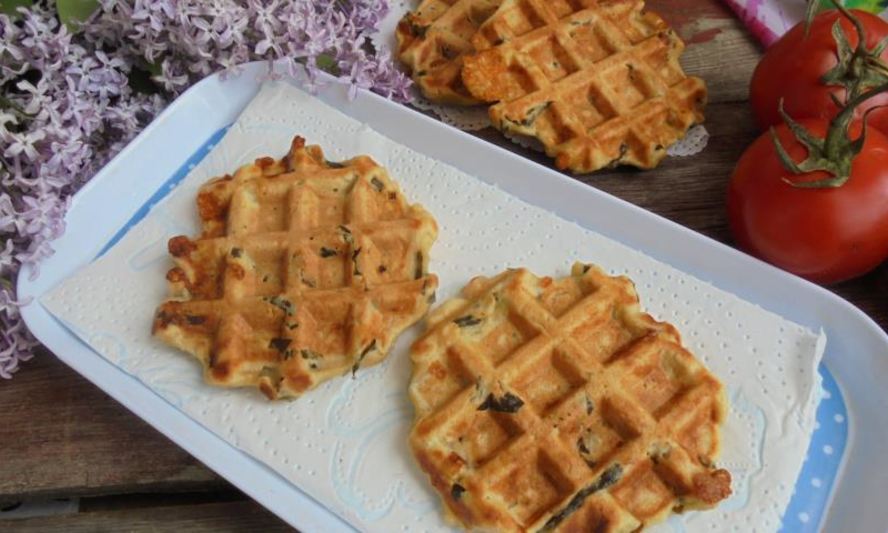 Рецепт амарантовых вафель с морской капустой