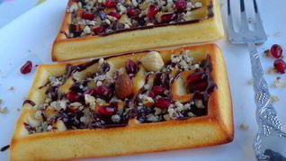 Бельгийские вафли с шоколадом и орешками без вафельницы