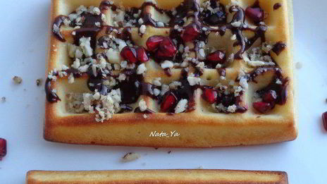 бельгийские вафли с шоколадом и орешками без вафельницы