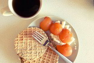 Мягкие овсяные вафли с орехами