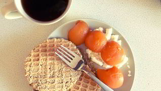 Мягкие овсяные вафли с орехами