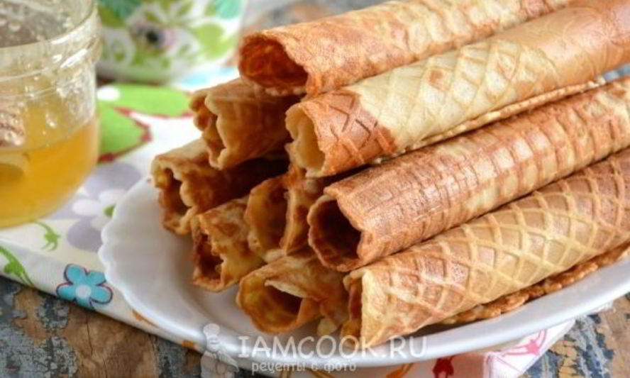 Рецепт тонких медовых вафель