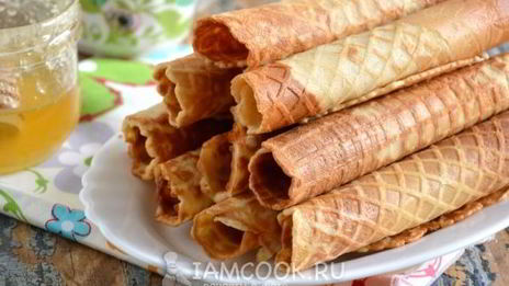 тонкие медовые вафли