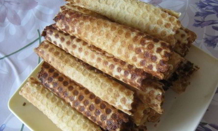 Рецепт трубочек со сгущенкой