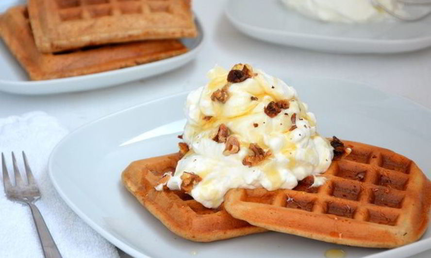 Рецепт цельнозерновых вафель без сахара