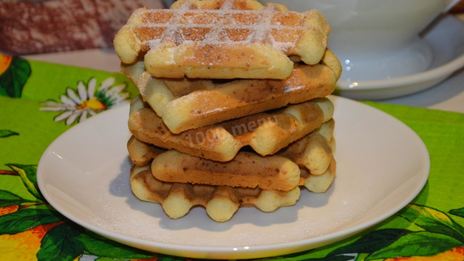 творожные вафли в вафельнице
