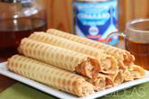 Вафельные трубочки с кремом
