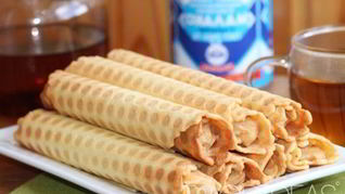 Вафельные трубочки с кремом