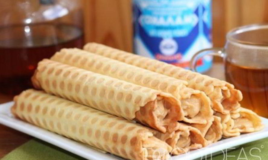 Рецепт вафельных трубочек с кремом