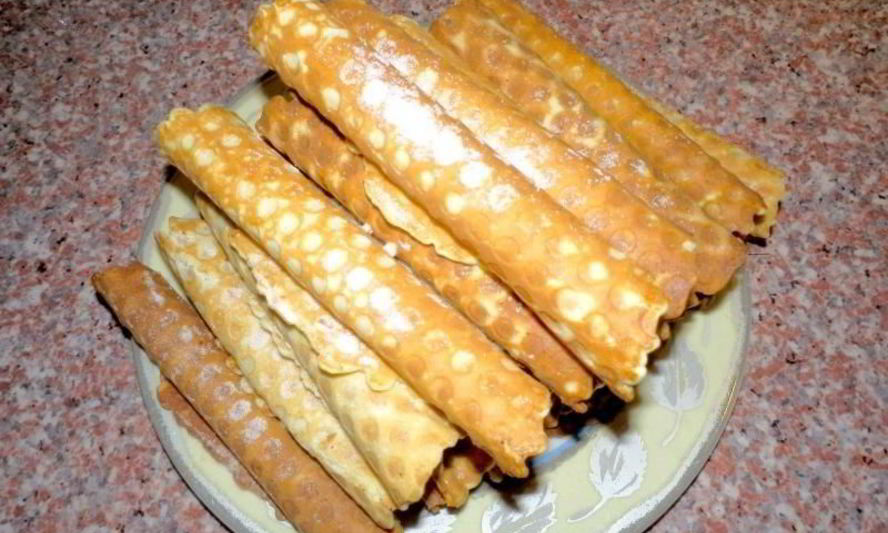 Рецепт вафельных трубочек в вафельнице