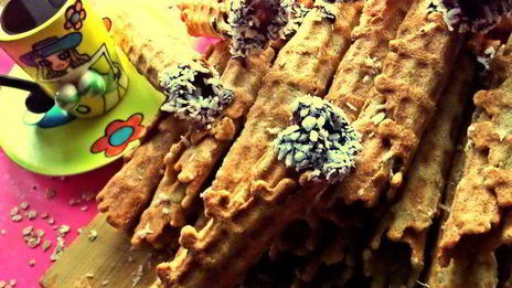 вафли хрустящие из разных хлопьев