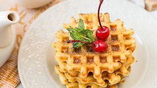 Вафли на кукурузной муке с корицей