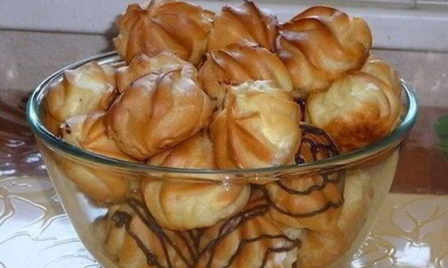 Рецепт домашних профитролей с заварным кремом