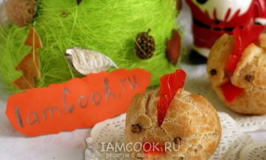Рецепт профитролей закусочных цыплята