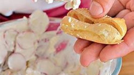 эклеры с креветками