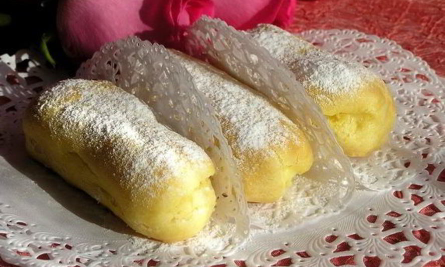 Рецепт эклеров с лимонным заварным кремом