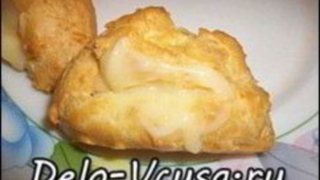 заварные пирожные с заварным молочным кремом