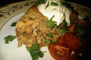 Бобовая запеканка с мясом и овощами