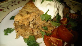 Бобовая запеканка с мясом и овощами