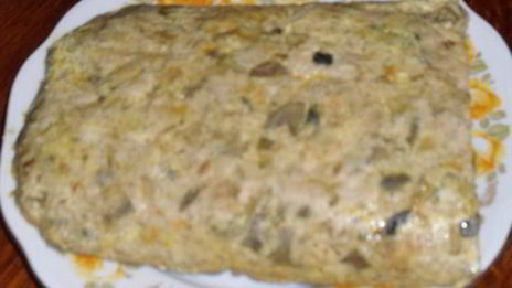 индюшиная запеканка с грибами